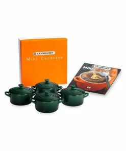 Budget 🎉 Le Creuset Artichaut 4-Piece Mini Cocottes Set With Cookbook 🔔
