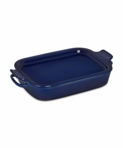 Cheap 🎁 Le Creuset 2.75-Qt. Stoneware Rectangular Dish & Platter Lid Artichaut 🔔