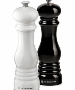Deals ⌛ Le Creuset Salt & Pepper Mill Set Black White 💯