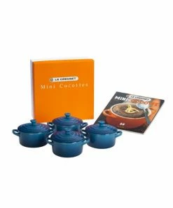 Flash Sale 😀 Le Creuset Cocottes & Cookbook/Set Of 4 🌟