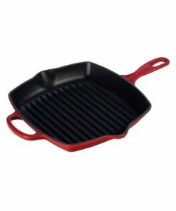 Best Sale 🎉 Le Creuset Signature Square Skillet Grill Flame 👏