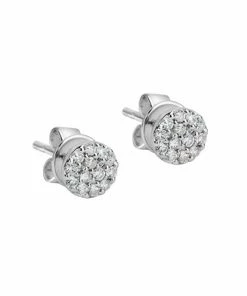 Best Pirce ⌛ Meira T 14K White Gold & Diamond Pavé Stud Earrings 🎁