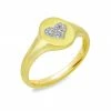 Discount ❤️ Meira T 14K Gold & Diamond Heart Signet Ring 😍