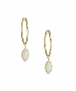 Wholesale ❤️ Meira T 14K Yellow Gold, Opal & Diamond Drop Hoop Earrings 😉