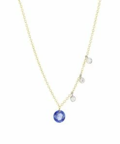 Discount 💯 Meira T 14K Yellow Gold Blue Sapphire Necklace 🎉