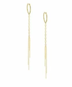 Cheapest ❤️ Meira T 14K Yellow Gold & Diamond Chain Drop Earrings 👍