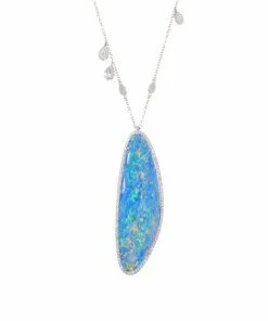 Wholesale 🛒 Meira T Diamond, Opal And 14K White Gold Necklace 🌟