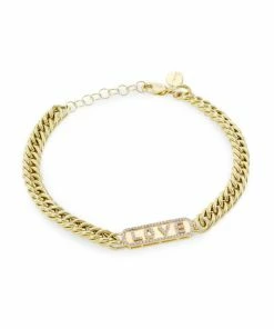 New 🧨 Meira T 14K Yellow Gold & Diamond Love Chain Bracelet 🔔