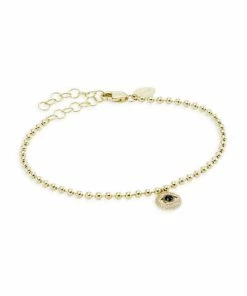 Deals 💯 Meira T 14K Yellow Gold, Diamond & Sapphire Evil Eye Charm Bracelet 🧨