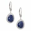 Wholesale ✔️ Meira T 14K White Gold, Diamond & Blue Sapphire Drop Earrings ⭐