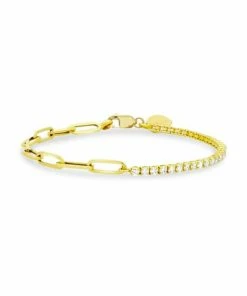 New 🧨 Meira T 14K Yellow Gold & Diamond Mixed-Link Chain Bracelet 😍