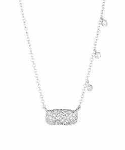 Top 10 😀 Meira T 14K White Gold & Diamond Bar & Charm Necklace 🎁