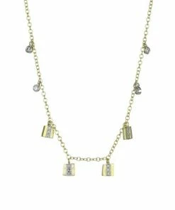 Coupon 🛒 Meira T 14K Yellow Gold, 14K White Gold & Diamond Charm Necklace 🎁