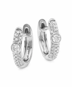 Deals 🎁 Meira T 14K White Gold & Diamond Huggie Earrings 🎁