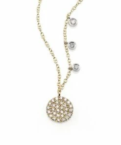 Buy 🎁 Meira T Diamond & 14K Yellow Gold Disc Necklace 😍