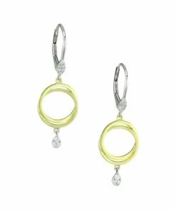 Top 10 ❤️ Meira T 14K Two-Tone Gold & Diamond Interlocking Circle Drop Earrings ✨