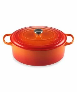 Best deal ❤️ Le Creuset 9.5-Quart Signature Cast Iron Oval Dutch Oven Oyster 😀